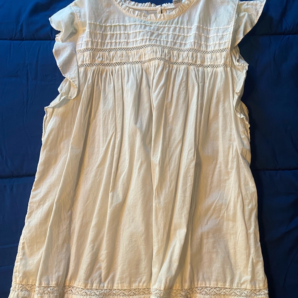 Old Navy Cream Ruffled Blouse